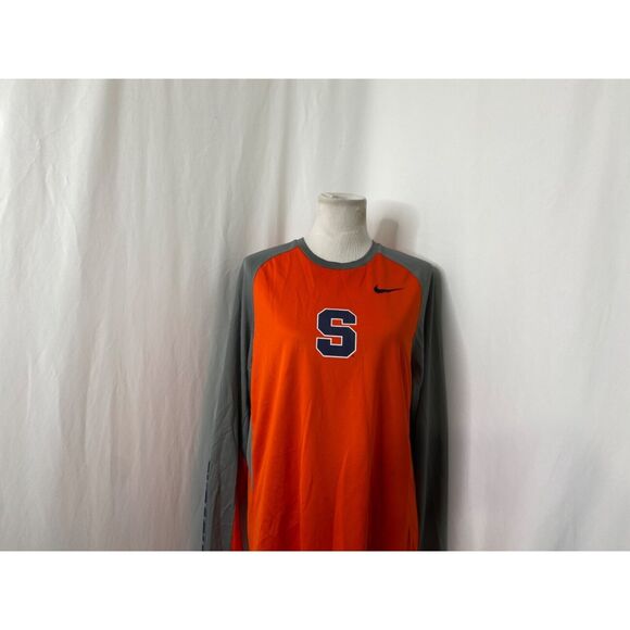 Syracuse University Nike Men's Shirt Orange Grey NCAA Dri-Fit Elite Size Large - Picture 3 of 16